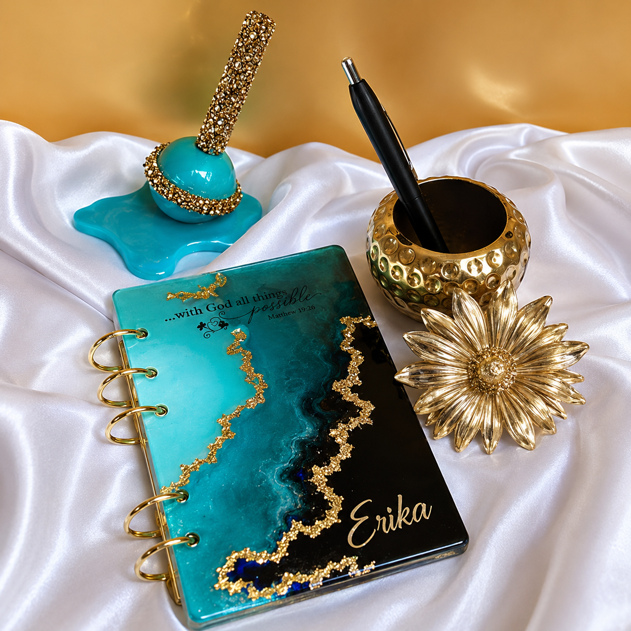 Libreta personalizada con cubierta en resina