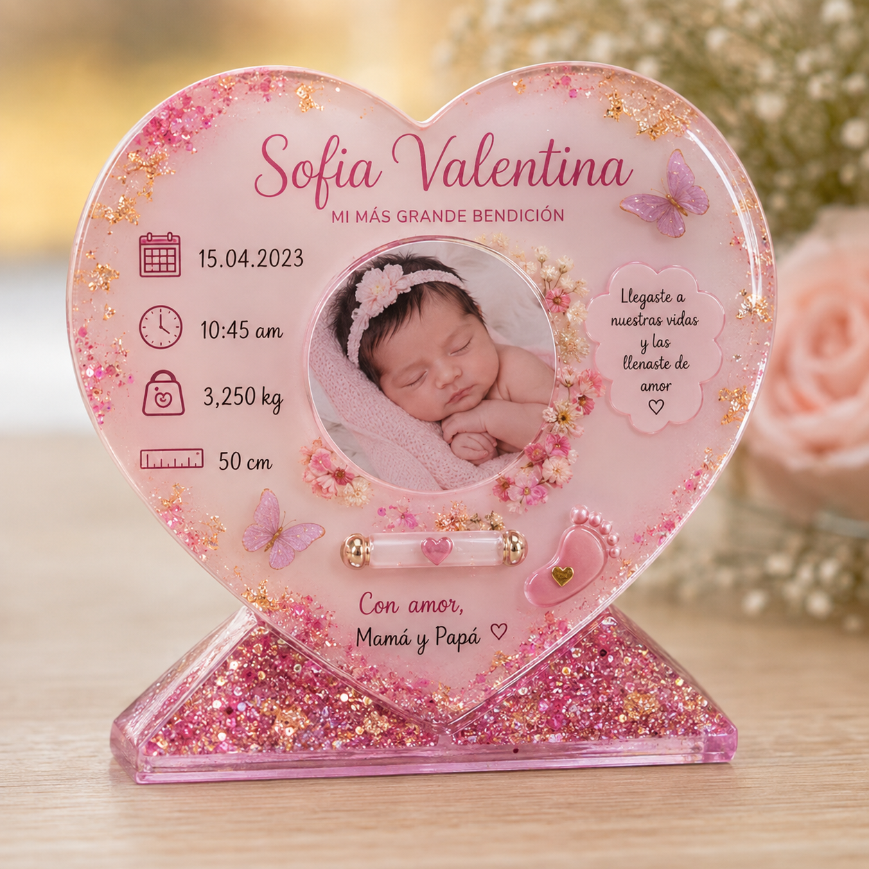 Placa de nacimiento personalizado